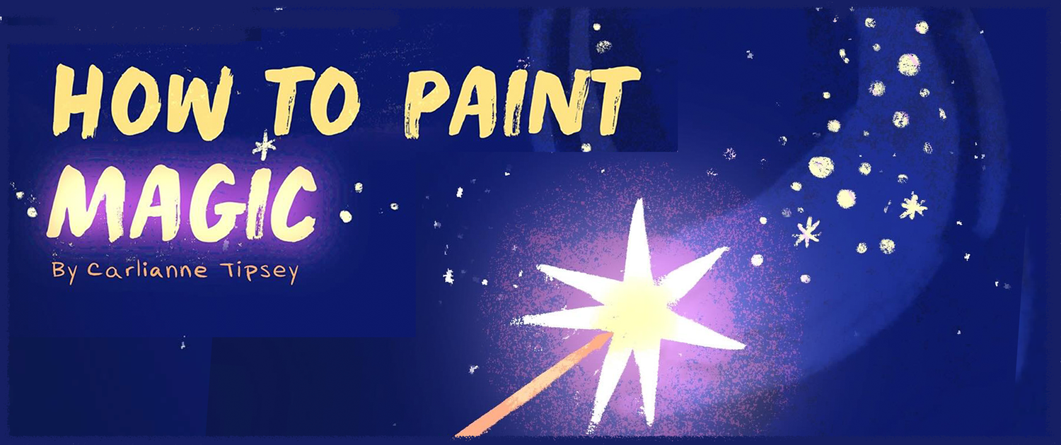 how to paint magic with a sparkly wand and magical digital art illustration made in procreate