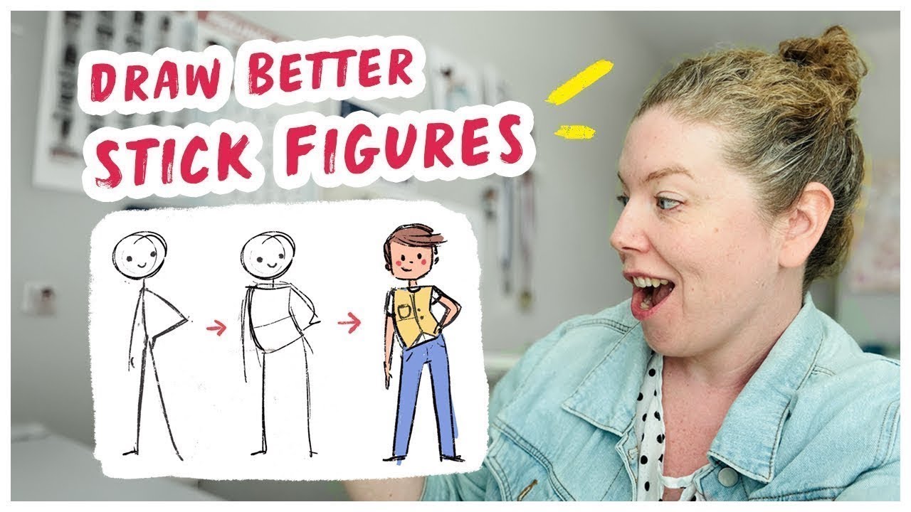 The Easiest Way to Start Drawing People! (Stick Figure 101)