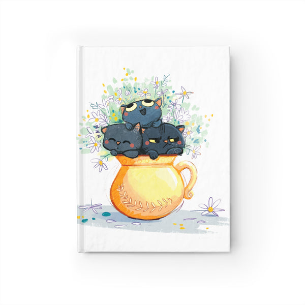 Cats in Vase Blank Journal