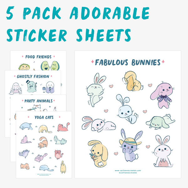 5 Pack Sticker Sheets