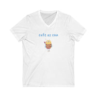 Unisex Jersey Short Sleeve V-Neck Tee - Cute As Can Bee