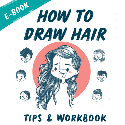 Digital Download - &quot;How to Draw Hair Tips &amp; Workbook&quot;