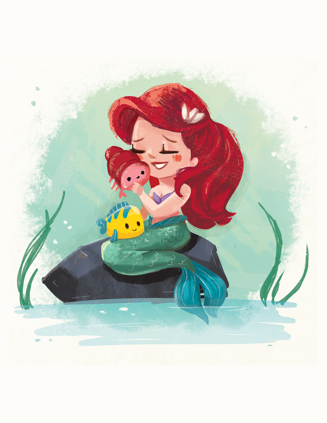 Print Ariel &amp; Friends (8x10)