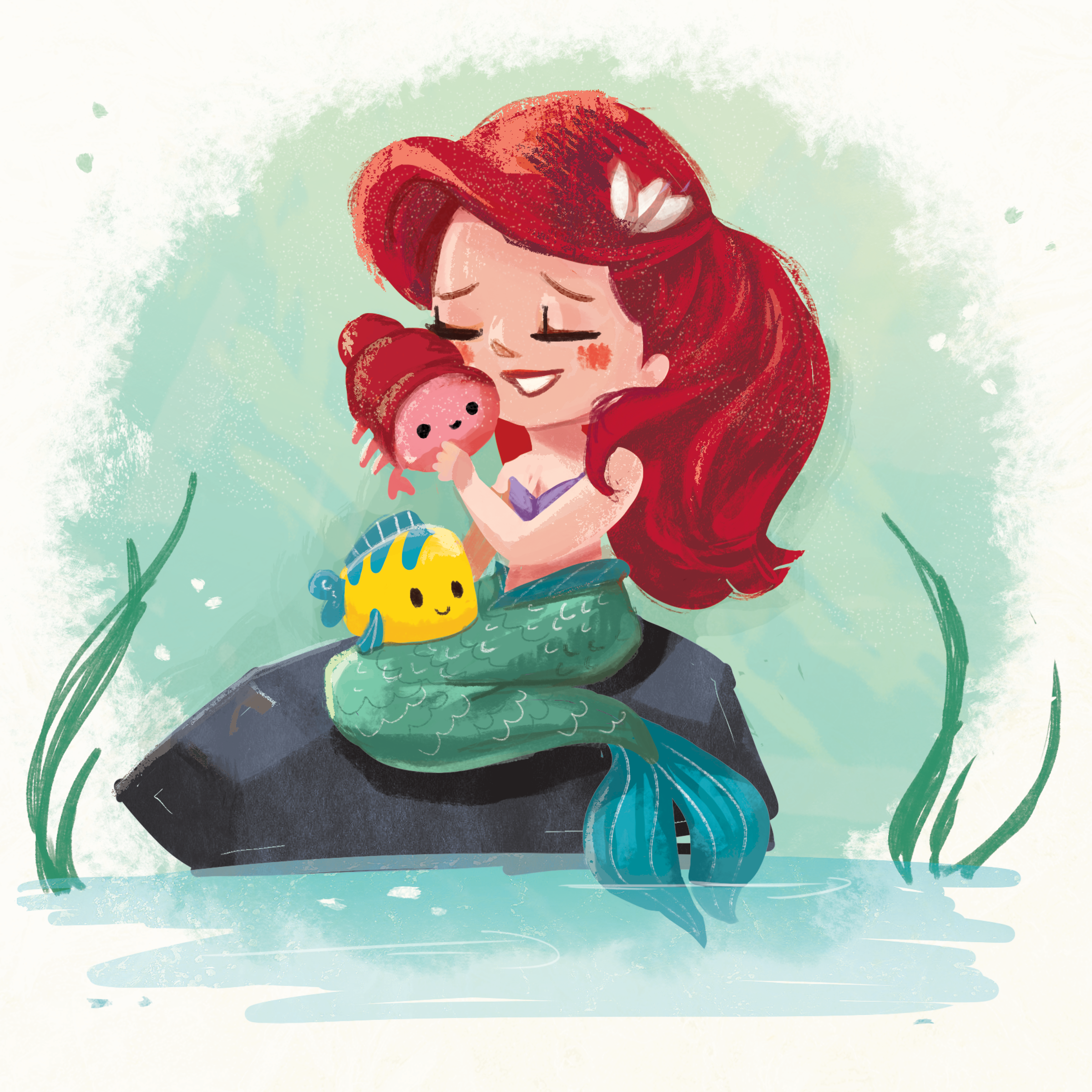 Print Ariel &amp; Friends (8x10)